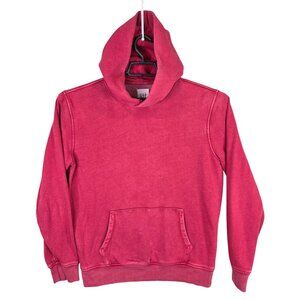 Mens Gap Red Pullover Hoodie Sweatshirt 100% Cotton & Polyester Blend Size M